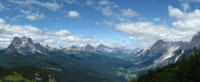 foto
			  panoramica, le Dolomiti dal Monte Rite